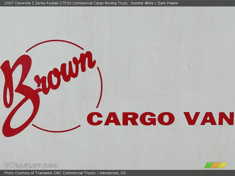 Summit White / Dark Pewter 2007 Chevrolet C Series Kodiak C7500 Commercial Cargo Moving Truck