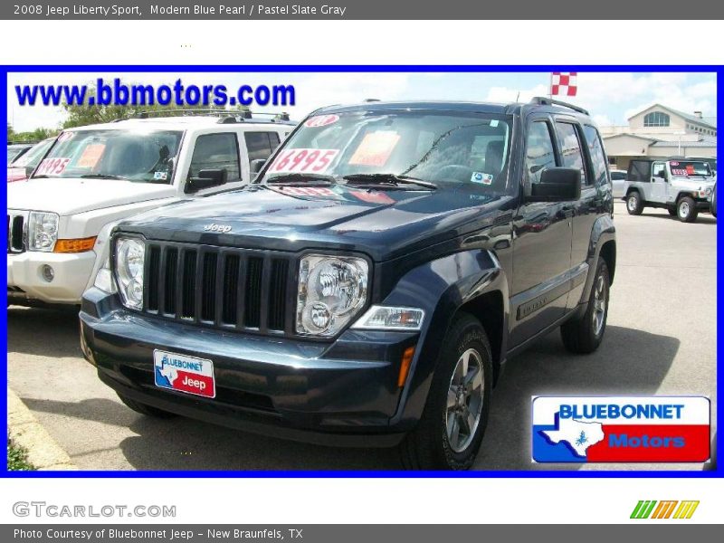 Modern Blue Pearl / Pastel Slate Gray 2008 Jeep Liberty Sport