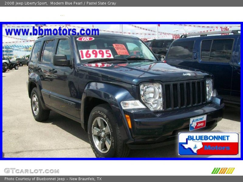 Modern Blue Pearl / Pastel Slate Gray 2008 Jeep Liberty Sport
