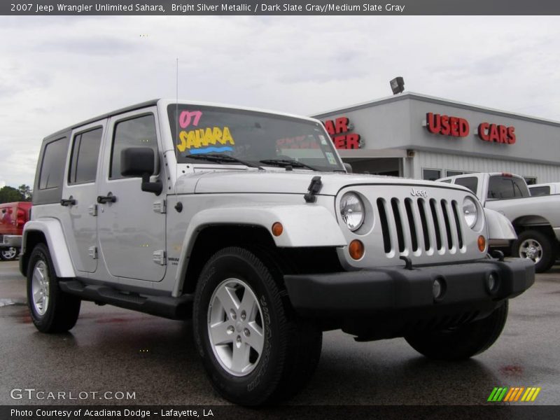 Bright Silver Metallic / Dark Slate Gray/Medium Slate Gray 2007 Jeep Wrangler Unlimited Sahara