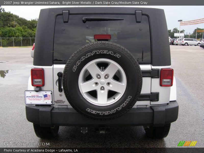 Bright Silver Metallic / Dark Slate Gray/Medium Slate Gray 2007 Jeep Wrangler Unlimited Sahara