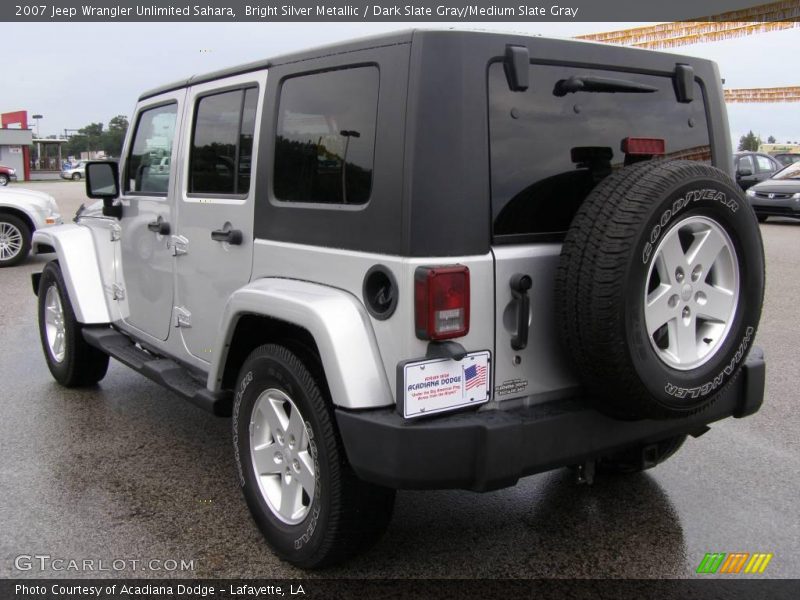 Bright Silver Metallic / Dark Slate Gray/Medium Slate Gray 2007 Jeep Wrangler Unlimited Sahara