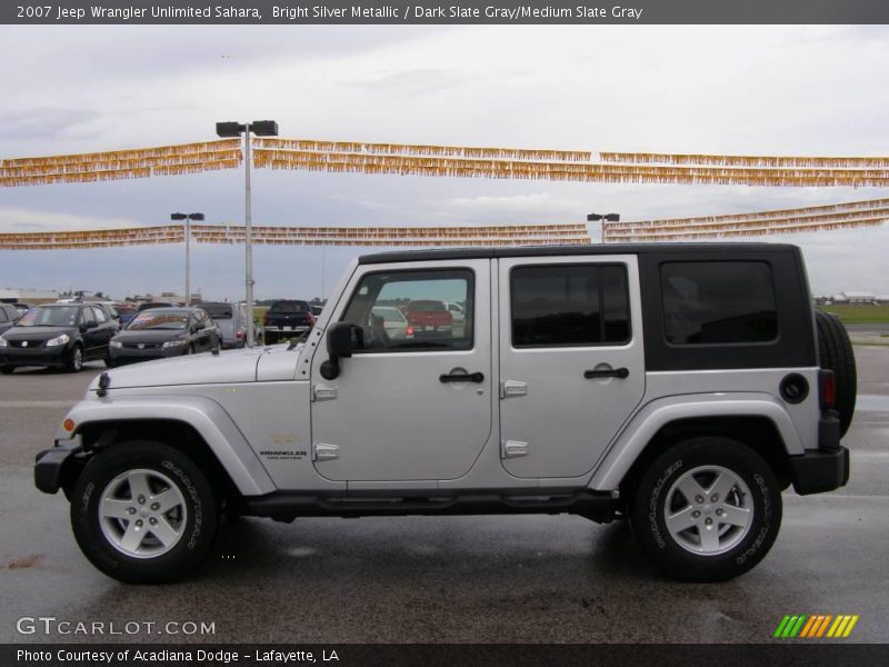 Bright Silver Metallic / Dark Slate Gray/Medium Slate Gray 2007 Jeep Wrangler Unlimited Sahara