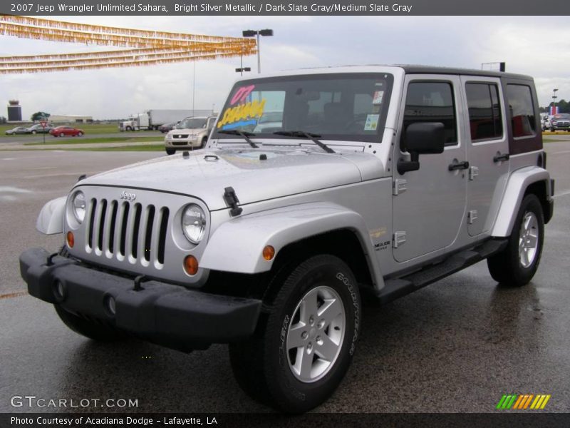 Bright Silver Metallic / Dark Slate Gray/Medium Slate Gray 2007 Jeep Wrangler Unlimited Sahara