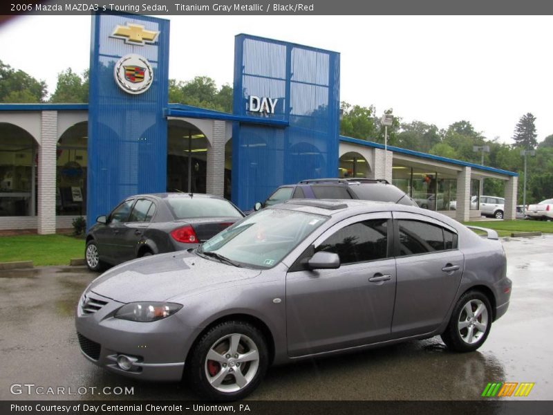 Titanium Gray Metallic / Black/Red 2006 Mazda MAZDA3 s Touring Sedan