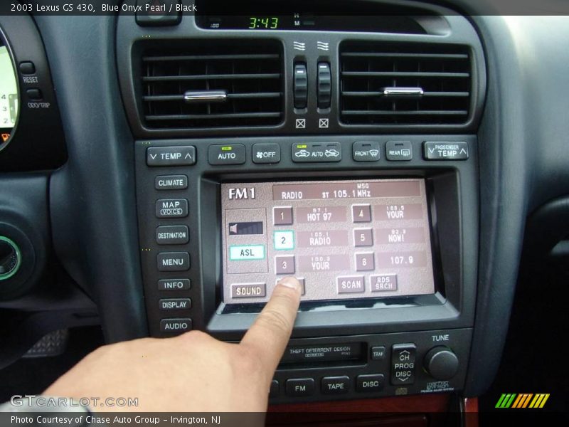 Blue Onyx Pearl / Black 2003 Lexus GS 430