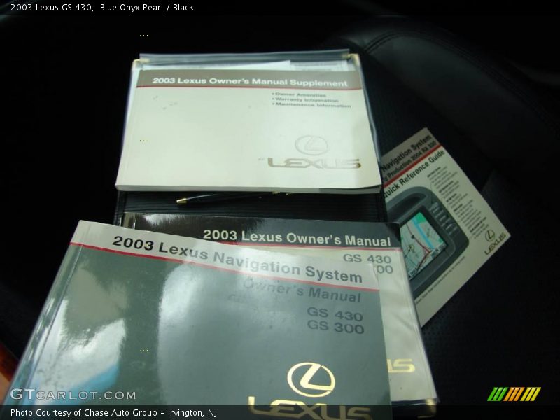 Blue Onyx Pearl / Black 2003 Lexus GS 430