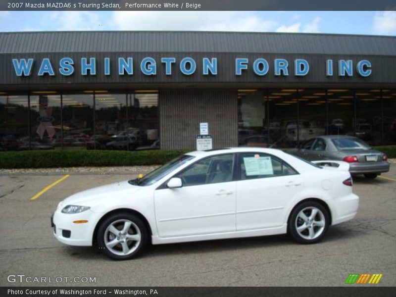 Performance White / Beige 2007 Mazda MAZDA6 s Touring Sedan