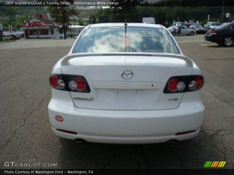 Performance White / Beige 2007 Mazda MAZDA6 s Touring Sedan