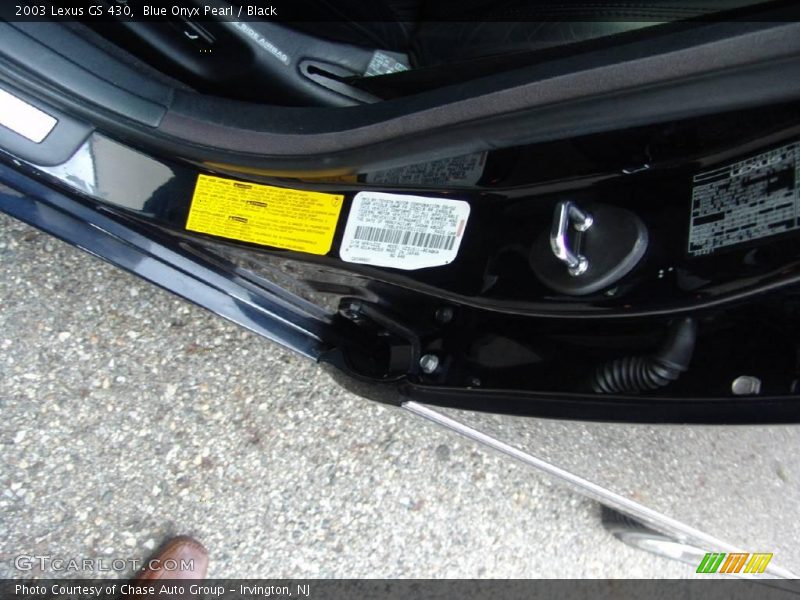 Blue Onyx Pearl / Black 2003 Lexus GS 430