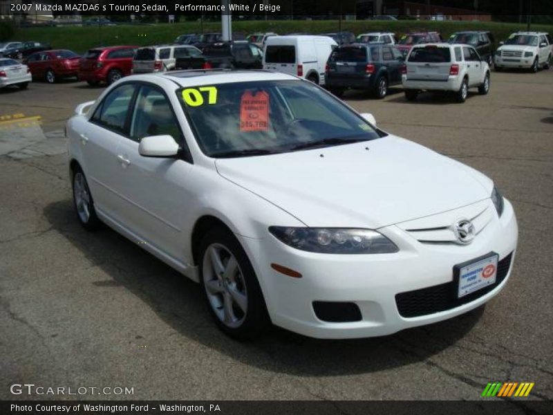 Performance White / Beige 2007 Mazda MAZDA6 s Touring Sedan