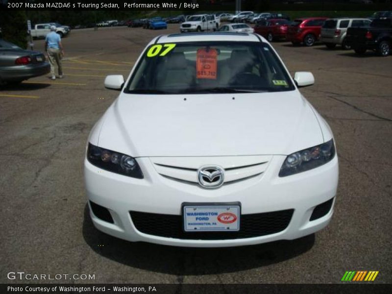 Performance White / Beige 2007 Mazda MAZDA6 s Touring Sedan