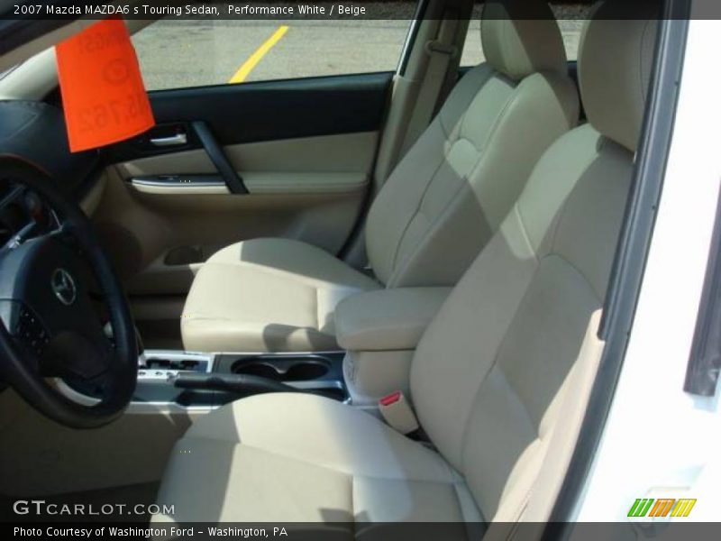 Performance White / Beige 2007 Mazda MAZDA6 s Touring Sedan