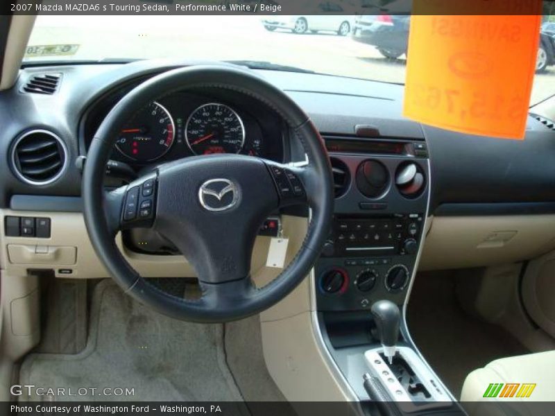 Performance White / Beige 2007 Mazda MAZDA6 s Touring Sedan