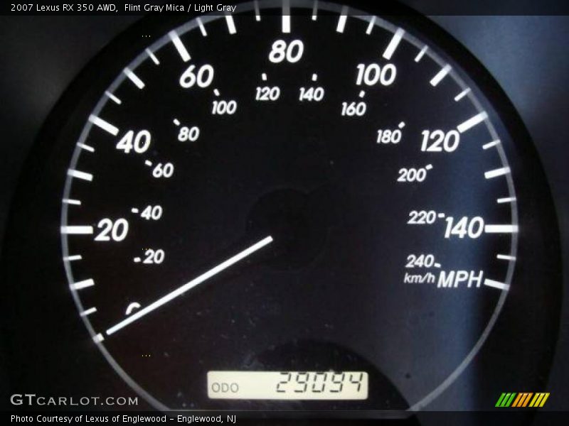 Flint Gray Mica / Light Gray 2007 Lexus RX 350 AWD