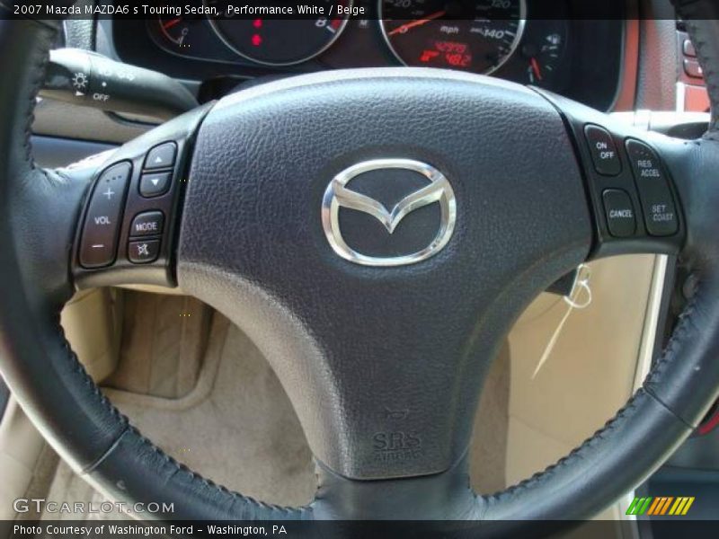 Performance White / Beige 2007 Mazda MAZDA6 s Touring Sedan