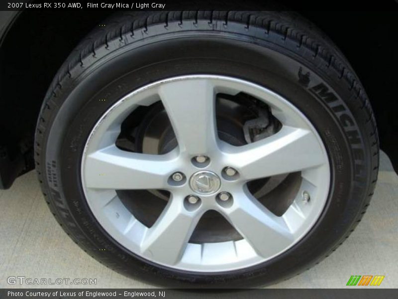 Flint Gray Mica / Light Gray 2007 Lexus RX 350 AWD
