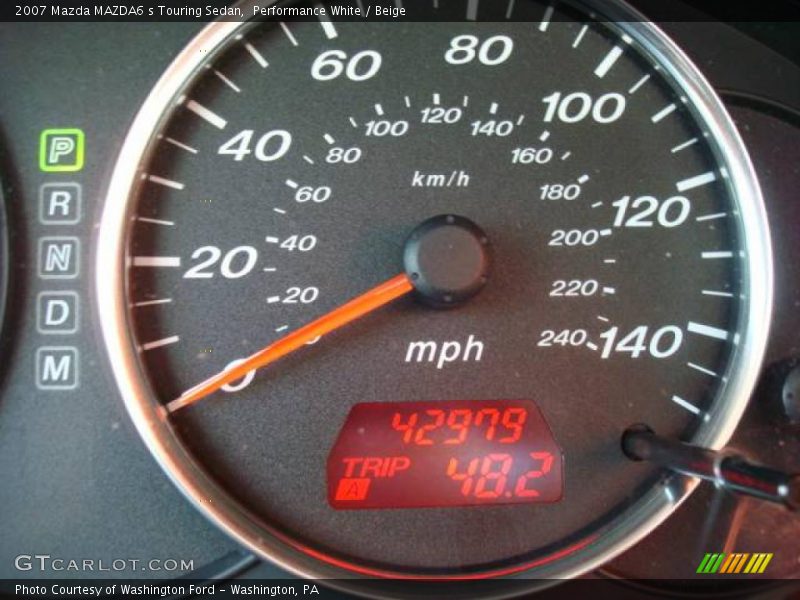 Performance White / Beige 2007 Mazda MAZDA6 s Touring Sedan
