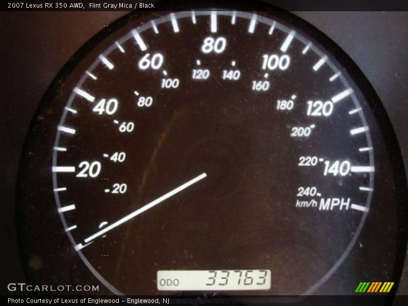 Flint Gray Mica / Black 2007 Lexus RX 350 AWD