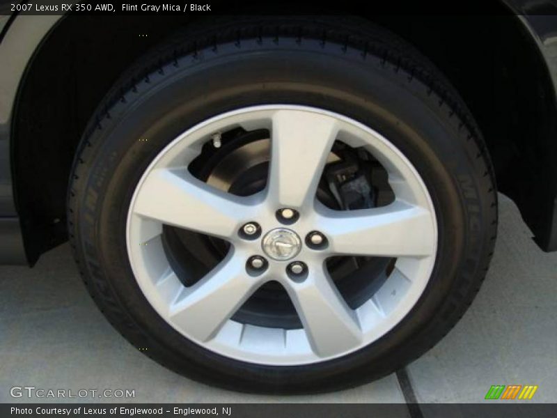 Flint Gray Mica / Black 2007 Lexus RX 350 AWD
