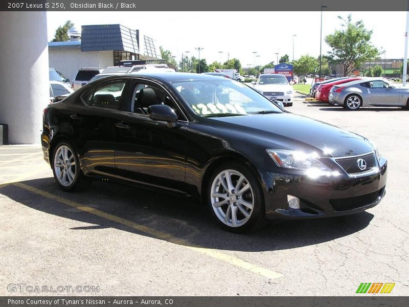 Obsidian Black / Black 2007 Lexus IS 250