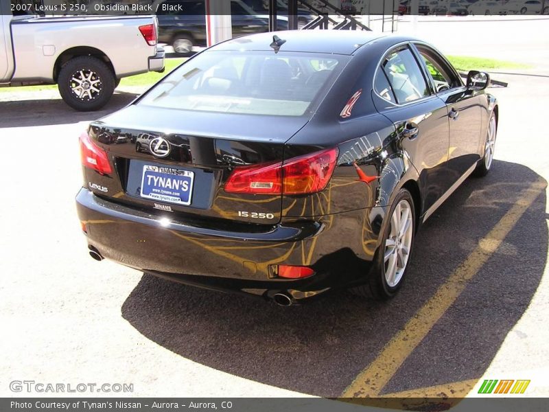 Obsidian Black / Black 2007 Lexus IS 250