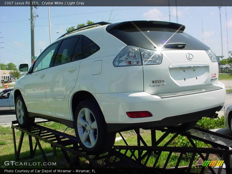 Crystal White / Light Gray 2007 Lexus RX 350