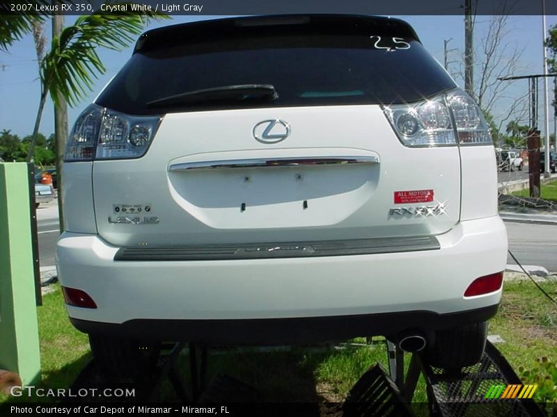 Crystal White / Light Gray 2007 Lexus RX 350