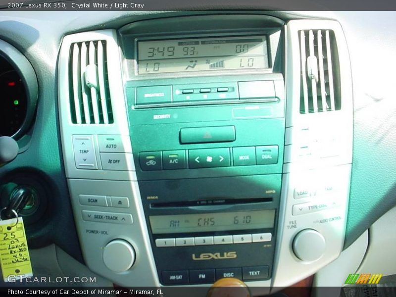 Crystal White / Light Gray 2007 Lexus RX 350