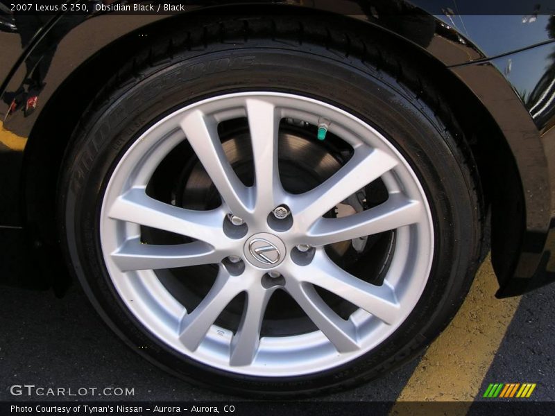 Obsidian Black / Black 2007 Lexus IS 250
