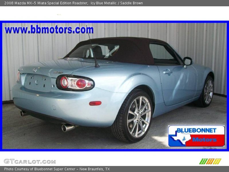 Icy Blue Metallic / Saddle Brown 2008 Mazda MX-5 Miata Special Edition Roadster