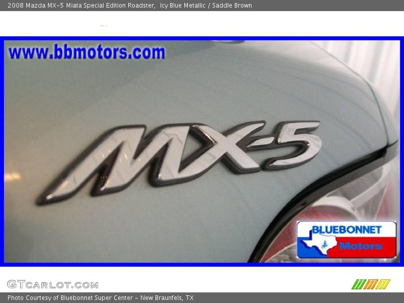 Icy Blue Metallic / Saddle Brown 2008 Mazda MX-5 Miata Special Edition Roadster