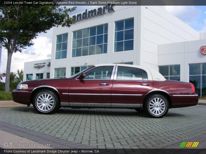 Autumn Red Metallic / Dark Stone/Medium Light Stone 2004 Lincoln Town Car Signature