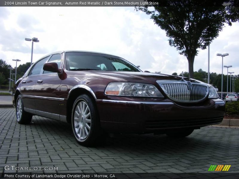 Autumn Red Metallic / Dark Stone/Medium Light Stone 2004 Lincoln Town Car Signature