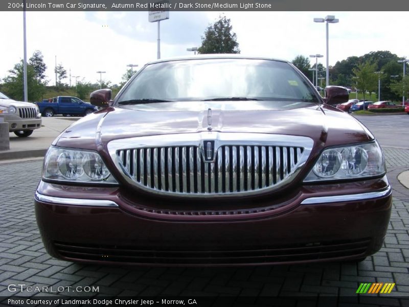 Autumn Red Metallic / Dark Stone/Medium Light Stone 2004 Lincoln Town Car Signature