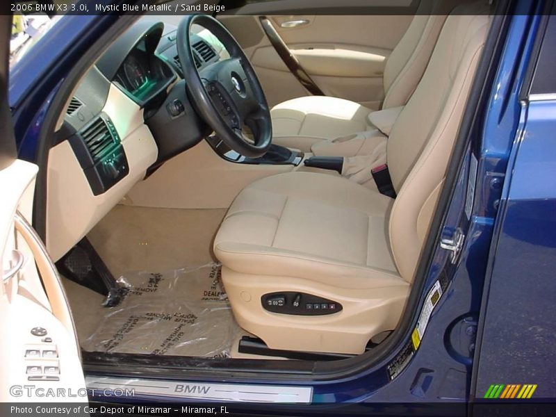 Mystic Blue Metallic / Sand Beige 2006 BMW X3 3.0i