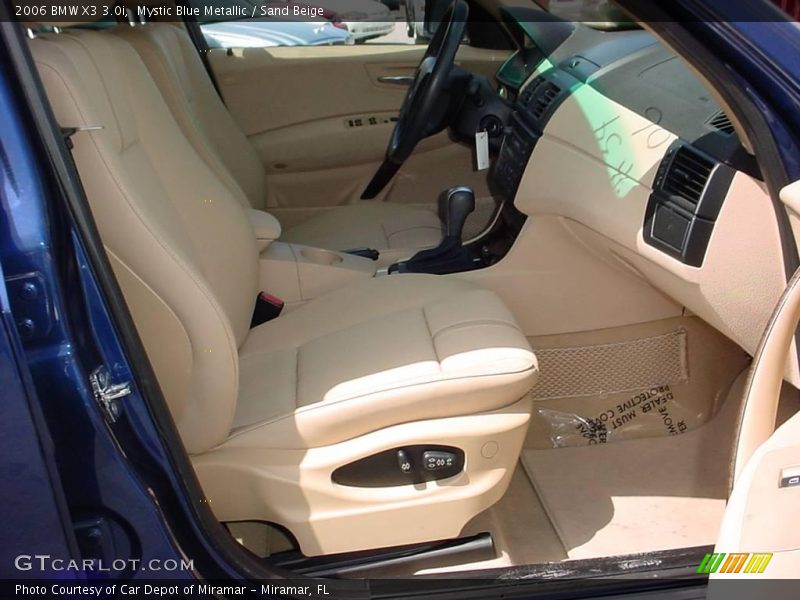 Mystic Blue Metallic / Sand Beige 2006 BMW X3 3.0i