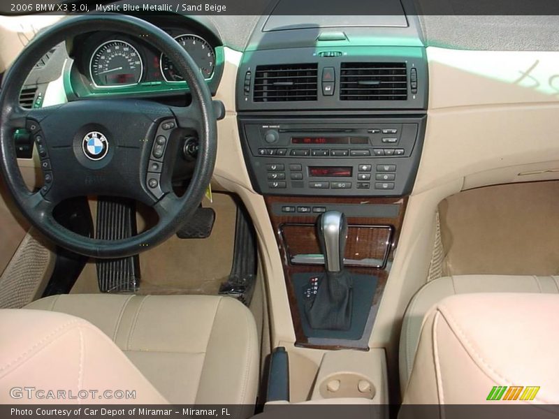 Mystic Blue Metallic / Sand Beige 2006 BMW X3 3.0i