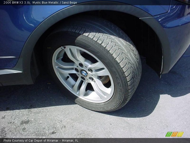Mystic Blue Metallic / Sand Beige 2006 BMW X3 3.0i