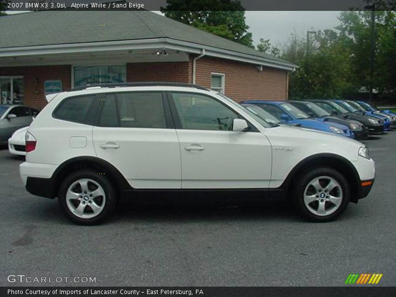 Alpine White / Sand Beige 2007 BMW X3 3.0si