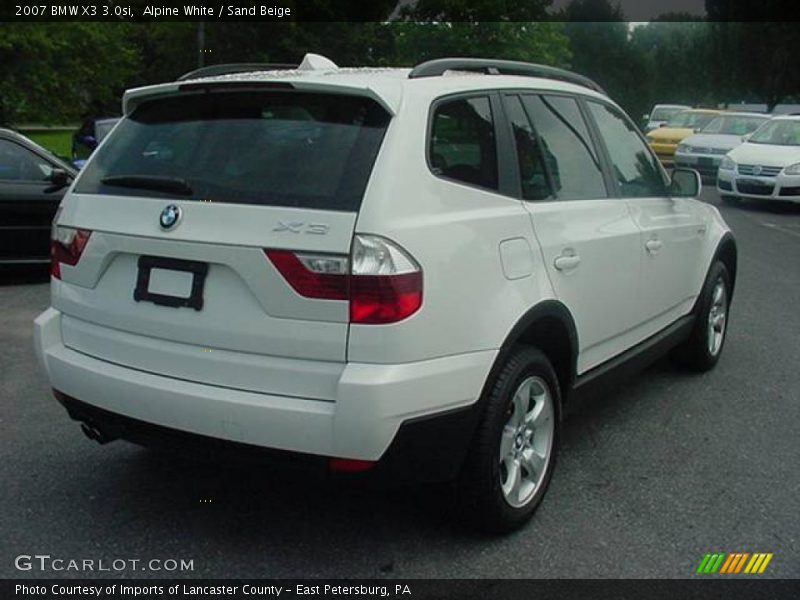 Alpine White / Sand Beige 2007 BMW X3 3.0si