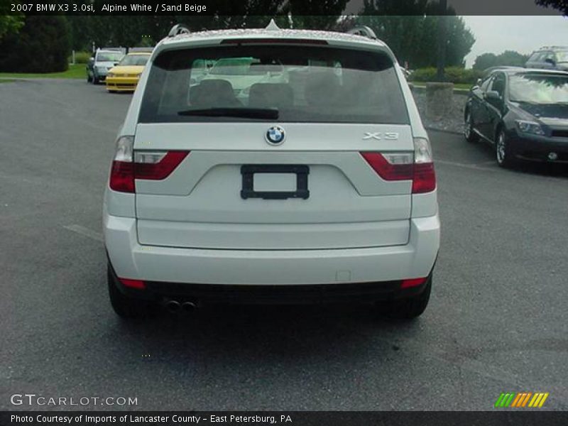 Alpine White / Sand Beige 2007 BMW X3 3.0si