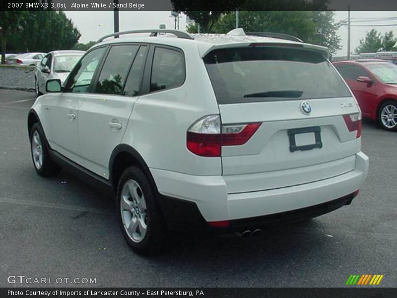 Alpine White / Sand Beige 2007 BMW X3 3.0si