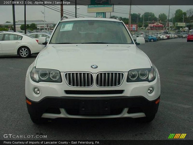 Alpine White / Sand Beige 2007 BMW X3 3.0si