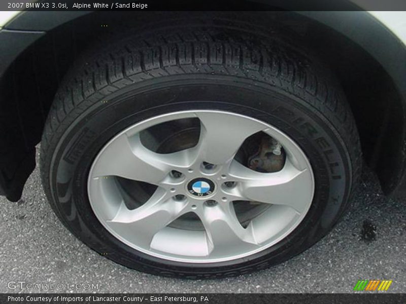 Alpine White / Sand Beige 2007 BMW X3 3.0si