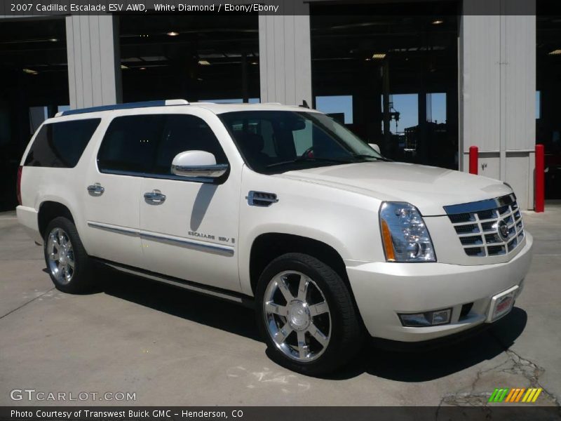 White Diamond / Ebony/Ebony 2007 Cadillac Escalade ESV AWD