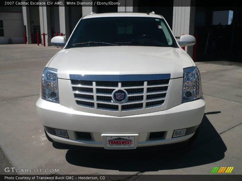 White Diamond / Ebony/Ebony 2007 Cadillac Escalade ESV AWD