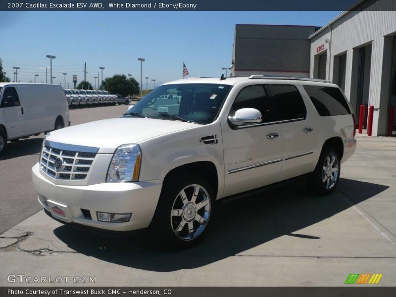 White Diamond / Ebony/Ebony 2007 Cadillac Escalade ESV AWD