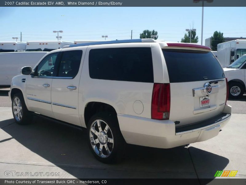 White Diamond / Ebony/Ebony 2007 Cadillac Escalade ESV AWD