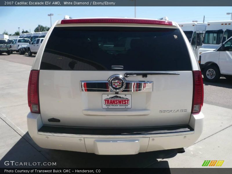 White Diamond / Ebony/Ebony 2007 Cadillac Escalade ESV AWD